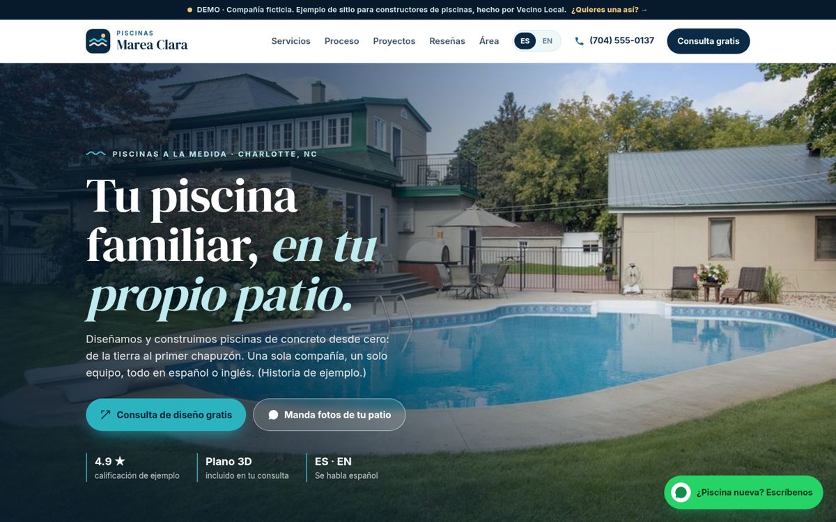 Sample pool builder website